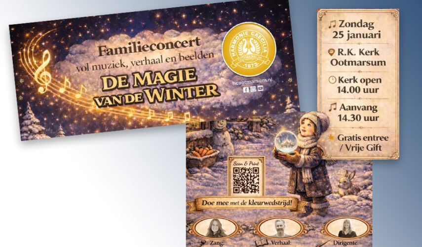 Magisch familieconcert Harmonie St. Caecilia Ootmarsum: De magie van de winter