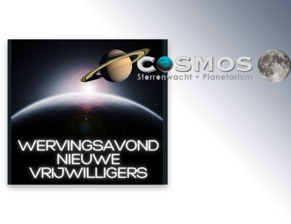 Wervingsavond nieuwe vrijwilligers Sterrenwacht Cosmos