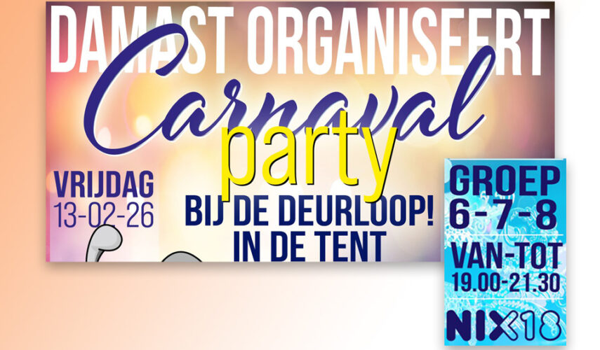 Damast Jeugd Disco: Carnaval in de tent bij café ’n Deurloop