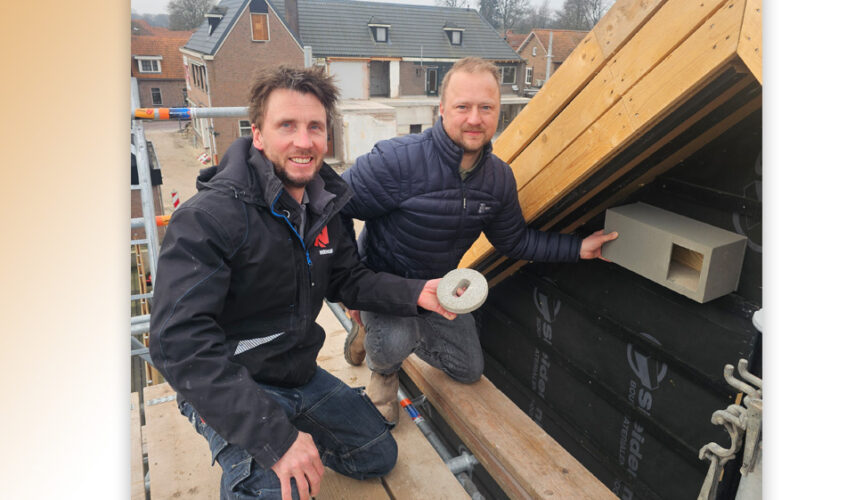 gierzwaluwkasten geplaatst in Bosch Hook