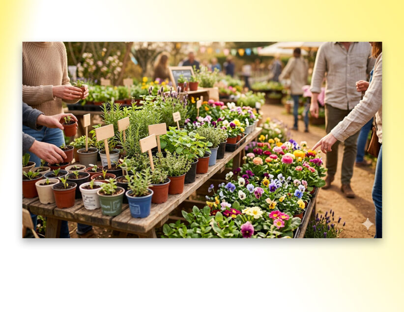 Plantjesmarkt brengt groen en gezelligheid naar hart van Twente