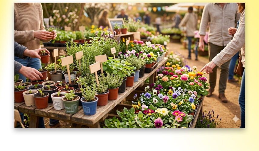 Plantjesmarkt brengt groen en gezelligheid naar hart van Twente
