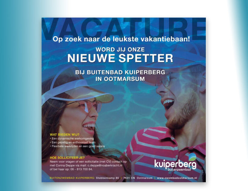 Gezocht spetter voor buitenbad de Kuiperberg