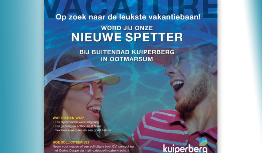 Collega’s gezocht voor buitenbad de Kuiperberg