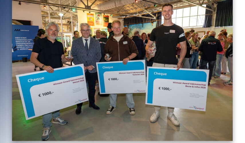Drie Overijsselse vakmensen winnen Award Vakmanschap
