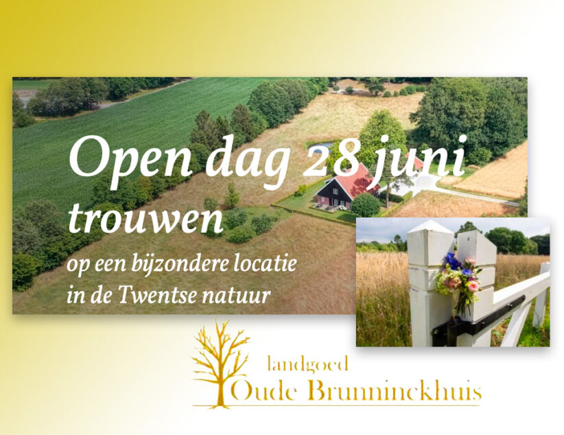 Landgoed Oude Brunninckhuis open als trouwlocatie