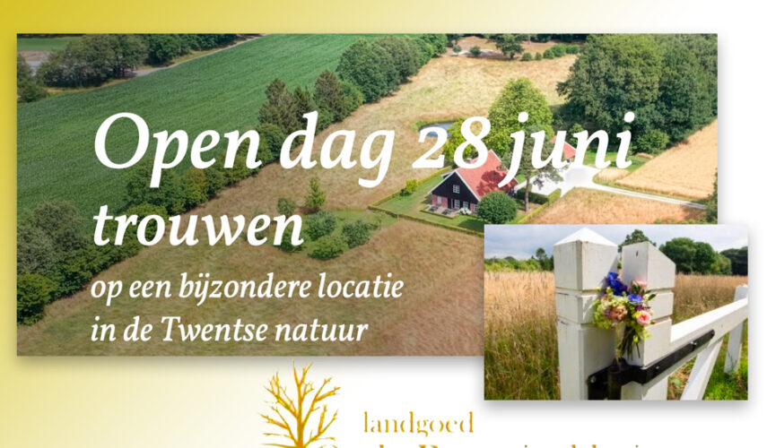 Landgoed Oude Brunninckhuis open als trouwlocatie