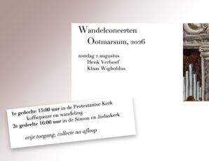 Programma Orgelwandelconcert Ootmarsum 2 augustus