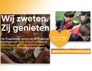 Kato Projecten rent voor Koffie Club Ootmarsum & Stichting Leergeld Enschede