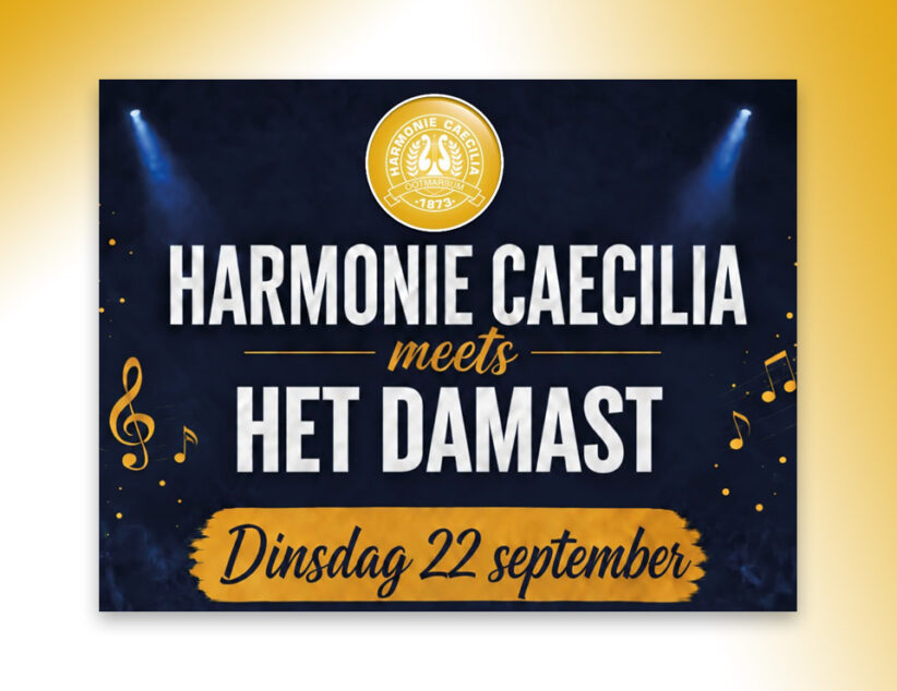 concert van Harmonie Caecilia en de slagwerkgroep in het Damast