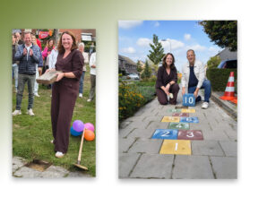 Tegels wippen en leggen op Burendag