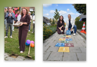 Tegels wippen en leggen op Burendag