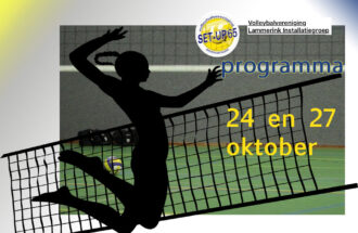 Veel Volley Stars buiten sporthal de Schalm