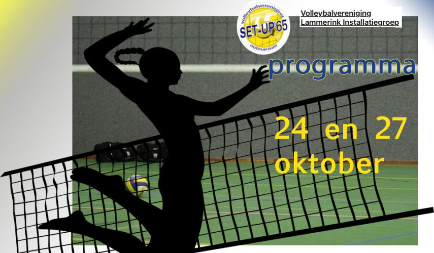 Veel Volley Stars buiten sporthal de Schalm
