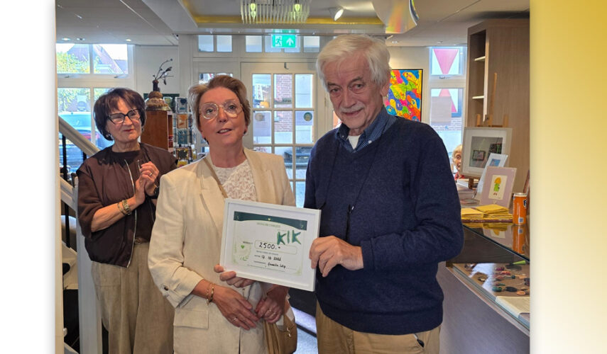 Een vitale Cheque voor ART BRUT KIK