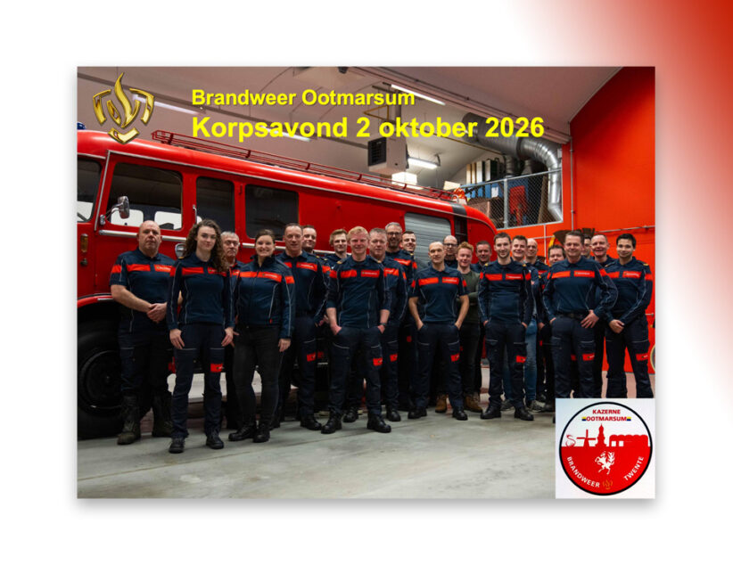 Mooie teamgeest brandweerkorps Ootmarsum