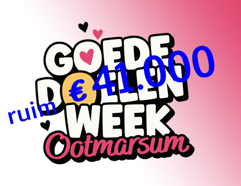 Eerste Goede Doelen Week groot succes: ruim € 41.000 opgehaald