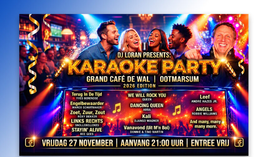 Karaoke Party bij Grand Café de Wal